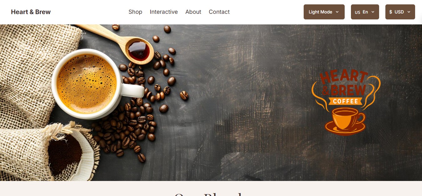 Heart & Brew Website